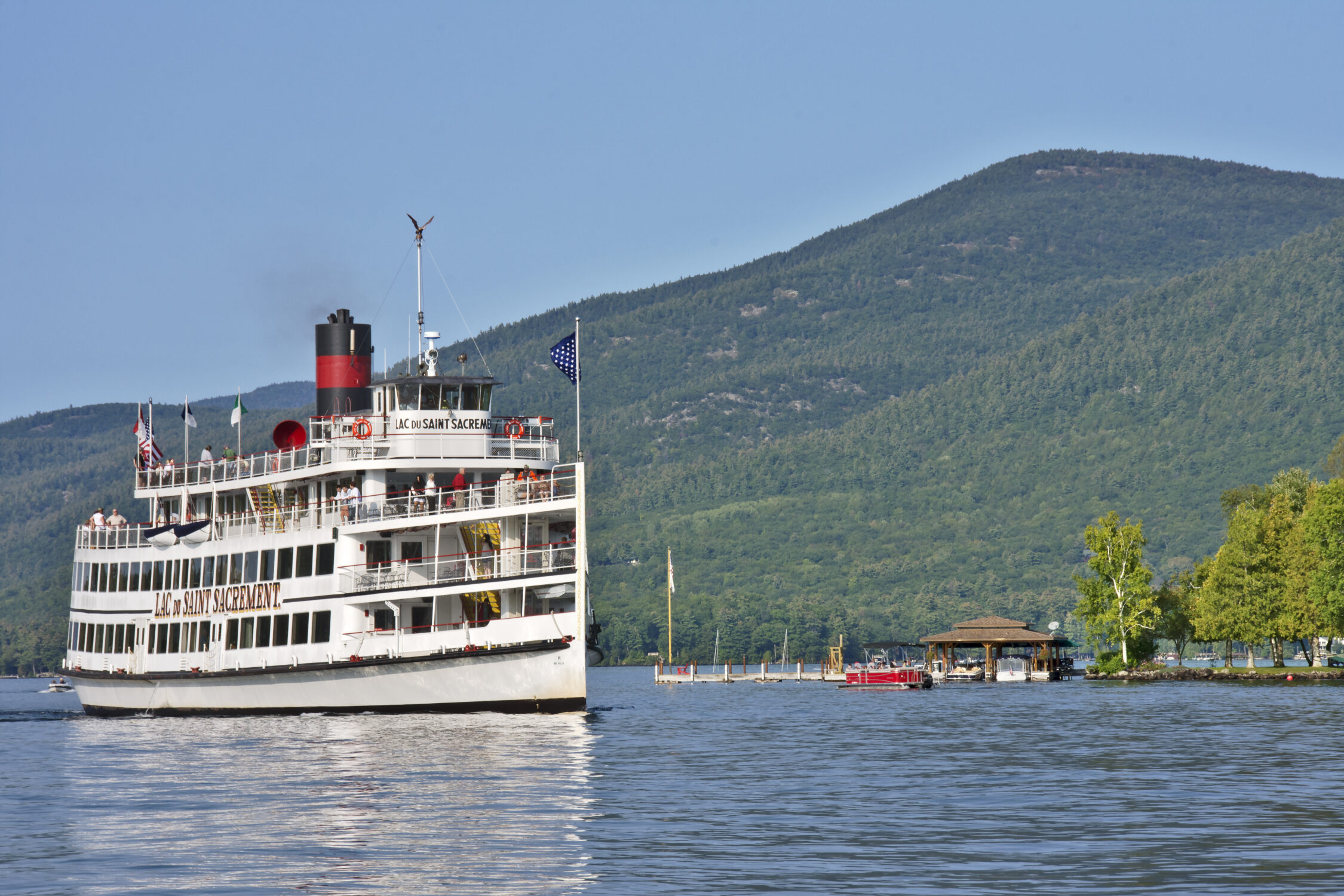 A longshot view of the Saint on the Lake